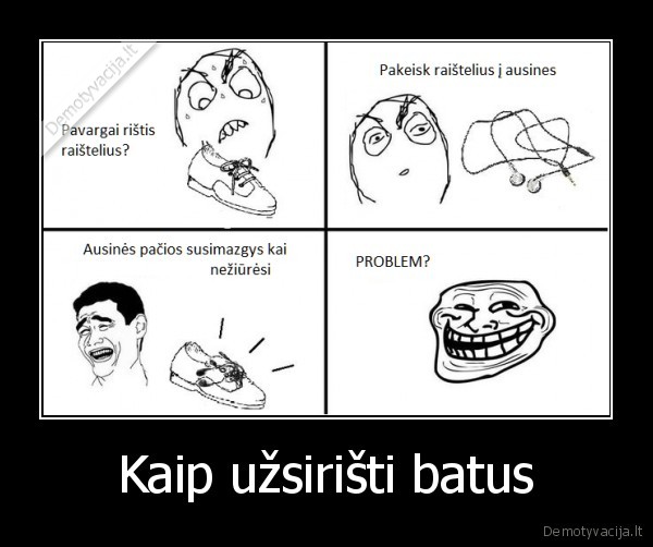 Kaip užsirišti batus