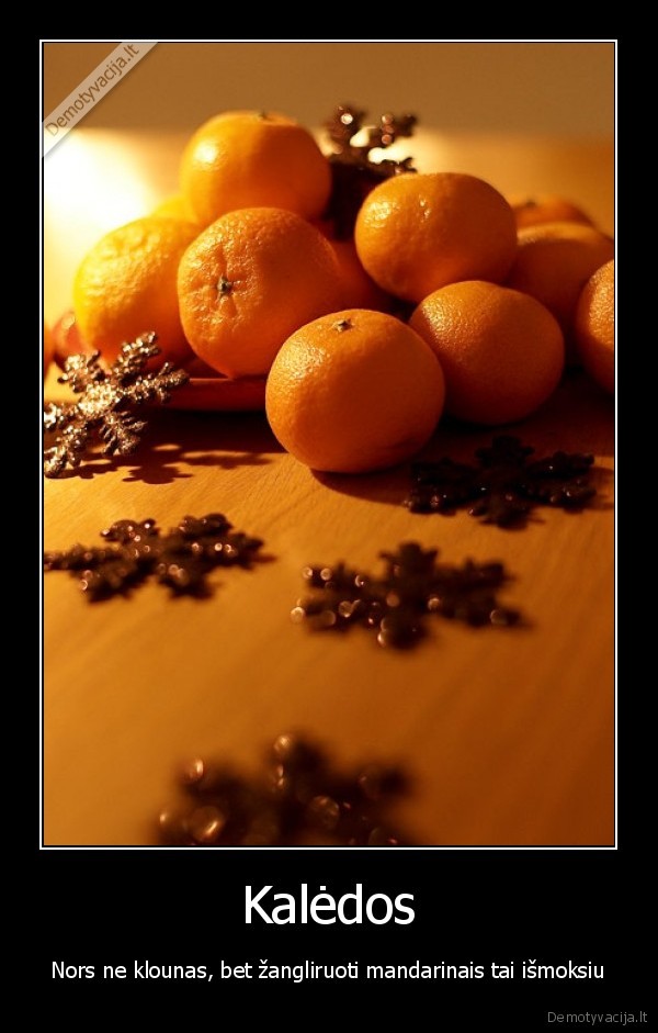 kaledos, mandarinai, sventes