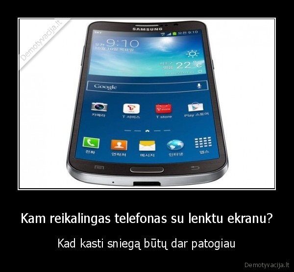 telefonas, lenktu, ekranu,sniego, kasimas