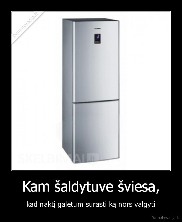 Kam šaldytuve šviesa,