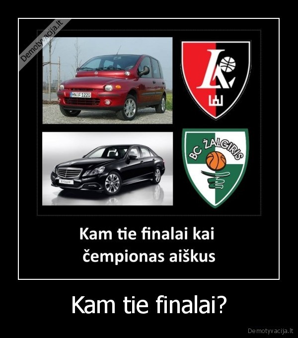 zalgiris, fiat, multipla, mercedes, benz, rytas, krepsinis, finalai
