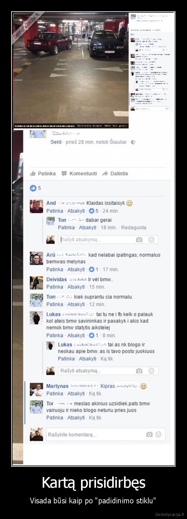 bmw,parkavimas,fb, komentarai