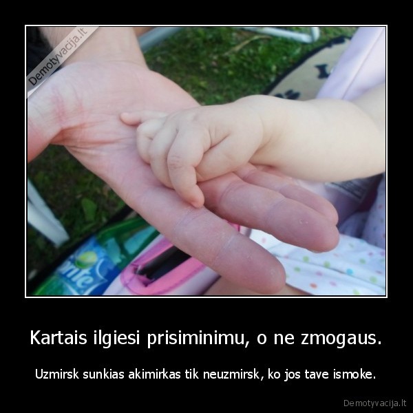 Kartais ilgiesi prisiminimu, o ne zmogaus.