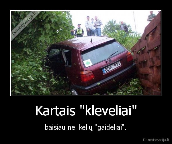 klevas,gaidelis,automobilis,avarija