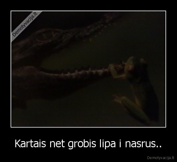 Kartais net grobis lipa i nasrus..