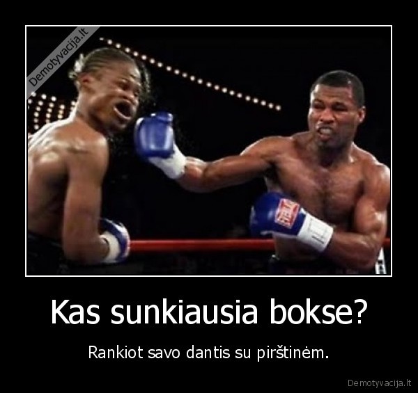 Kas sunkiausia bokse?