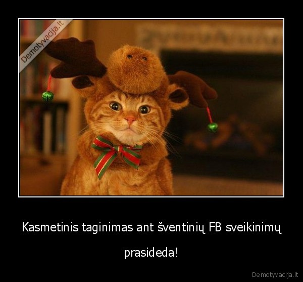 Kasmetinis taginimas ant šventinių FB sveikinimų