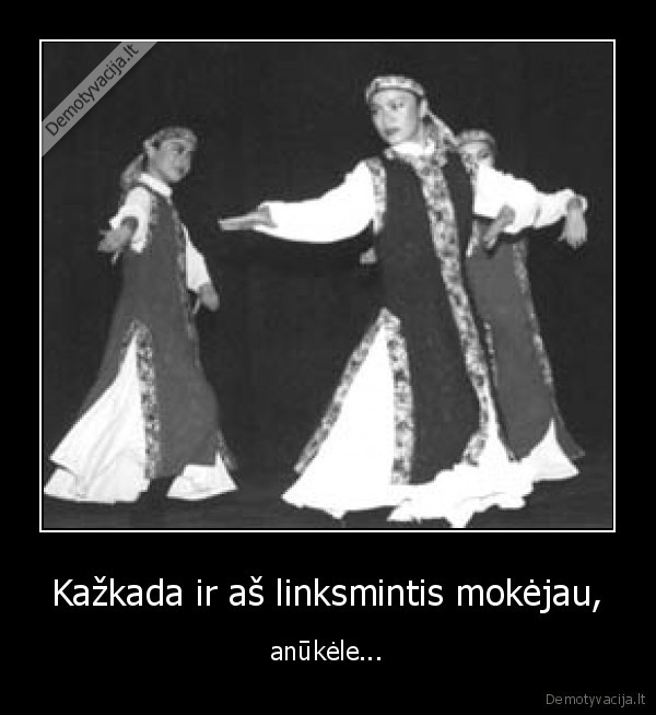 Kažkada ir aš linksmintis mokėjau,