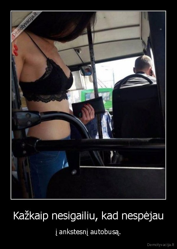 autobusas,mergina,papai