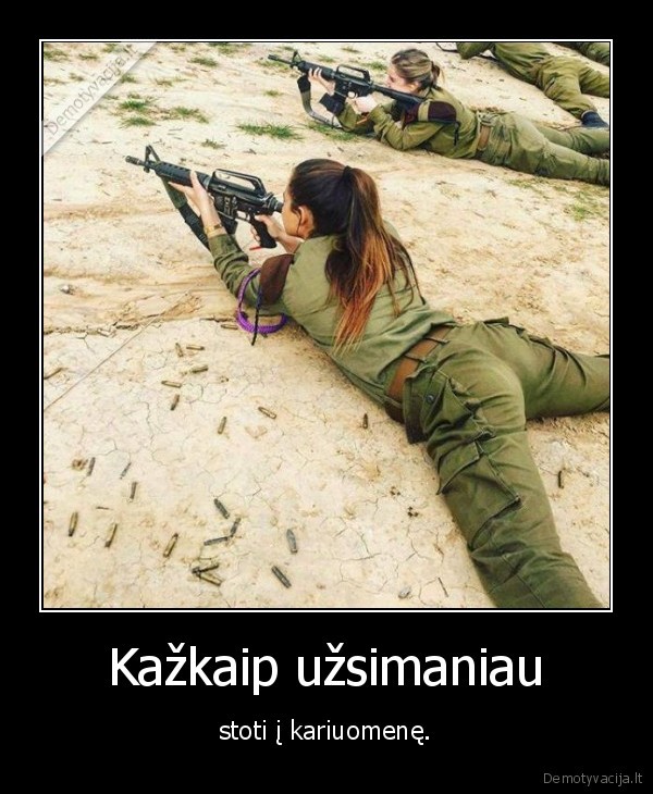 kariuomene,mergina,uzpkaliukas,ginklas