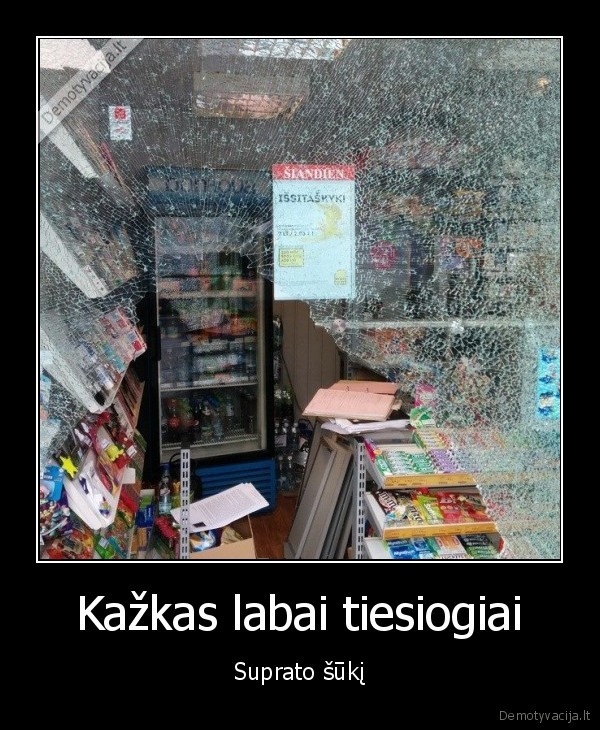 sudauzyta, vitrina,issitaskyk, akcija