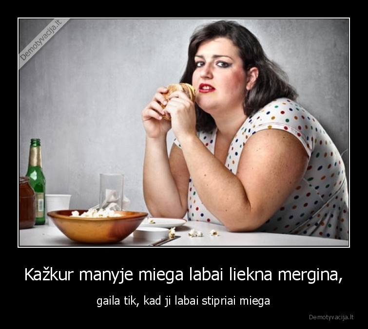 miega,stora,liekna,mergina