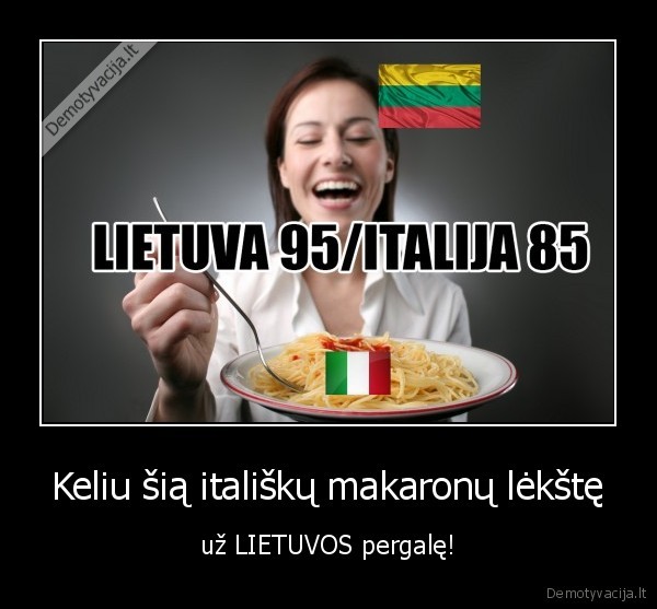 Keliu šią itališkų makaronų lėkštę