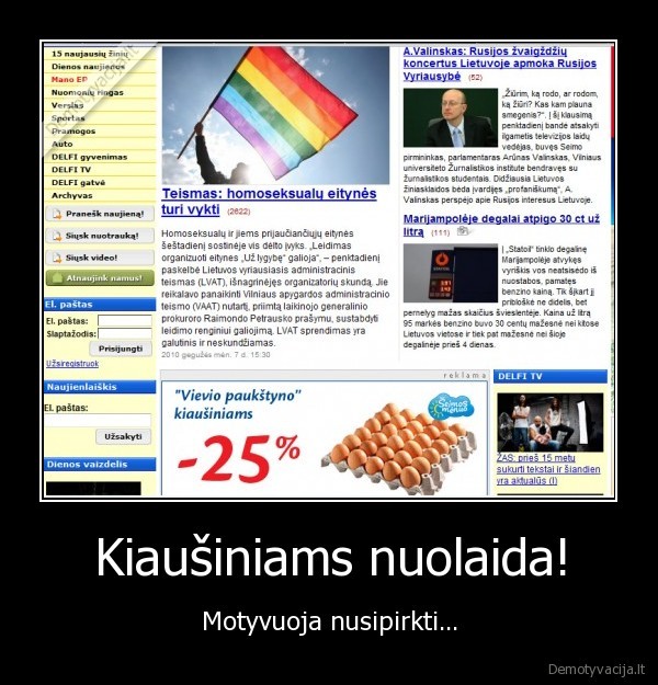 Kiaušiniams nuolaida!