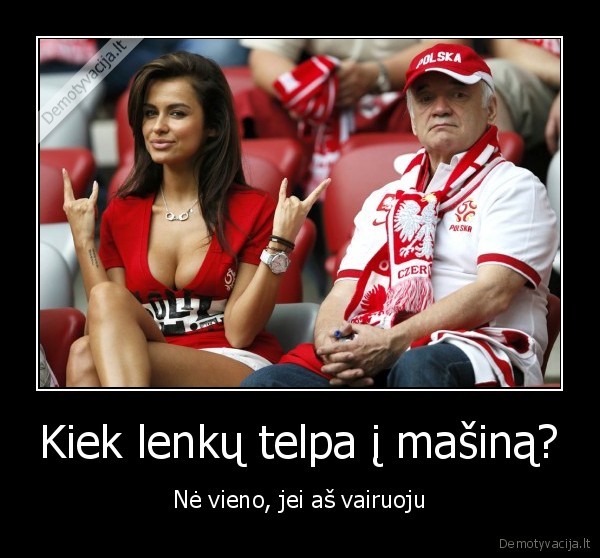 Kiek lenkų telpa į mašiną?