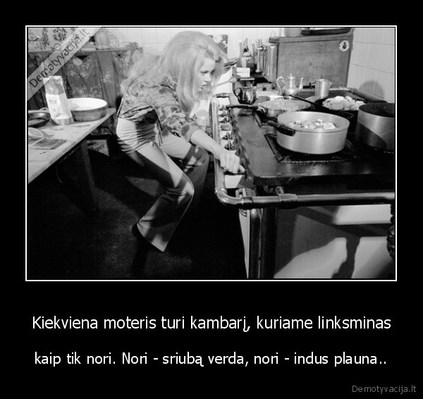 Kiekviena moteris turi kambarį, kuriame linksminas