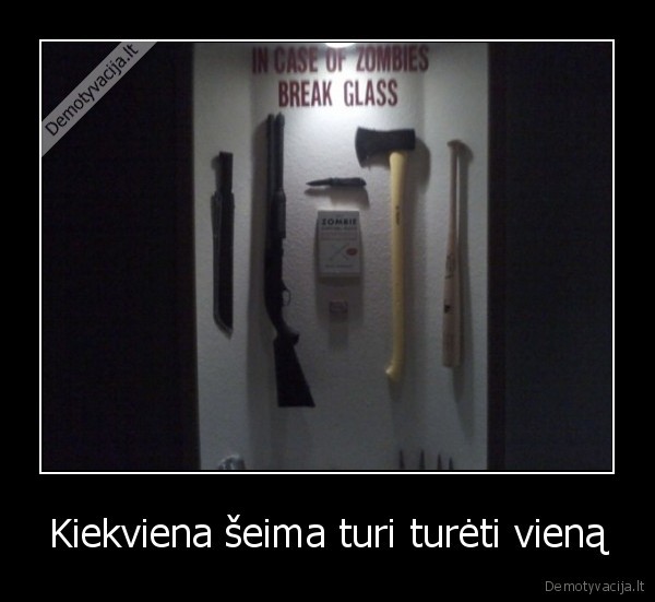 Kiekviena šeima turi turėti vieną