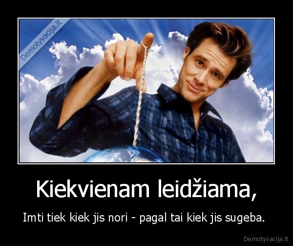 Kiekvienam leidžiama,