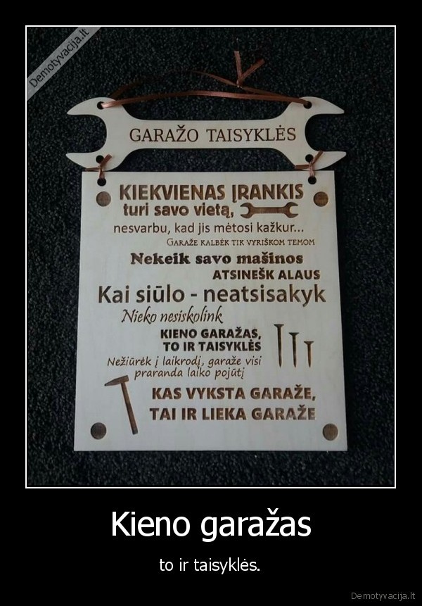 garazas,taisykles