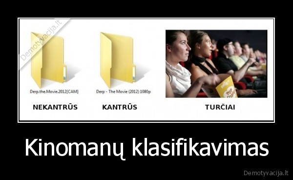 kinomanai,kino, myletojai,klasifikatorius