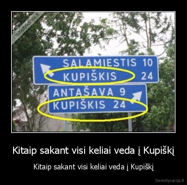 Kitaip sakant visi keliai veda į Kupiškį