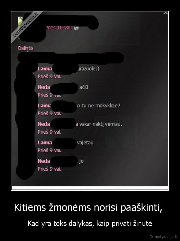 Kitiems žmonėms norisi paaškinti, 
