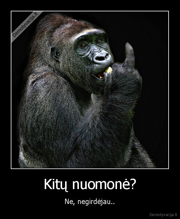 Kitų nuomonė?