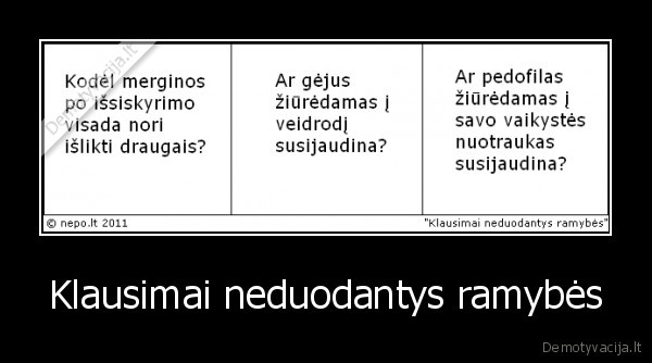 Klausimai neduodantys ramybės