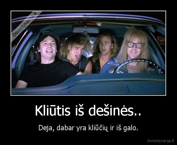 Kliūtis iš dešinės..