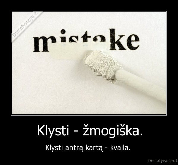 Klysti - žmogiška.