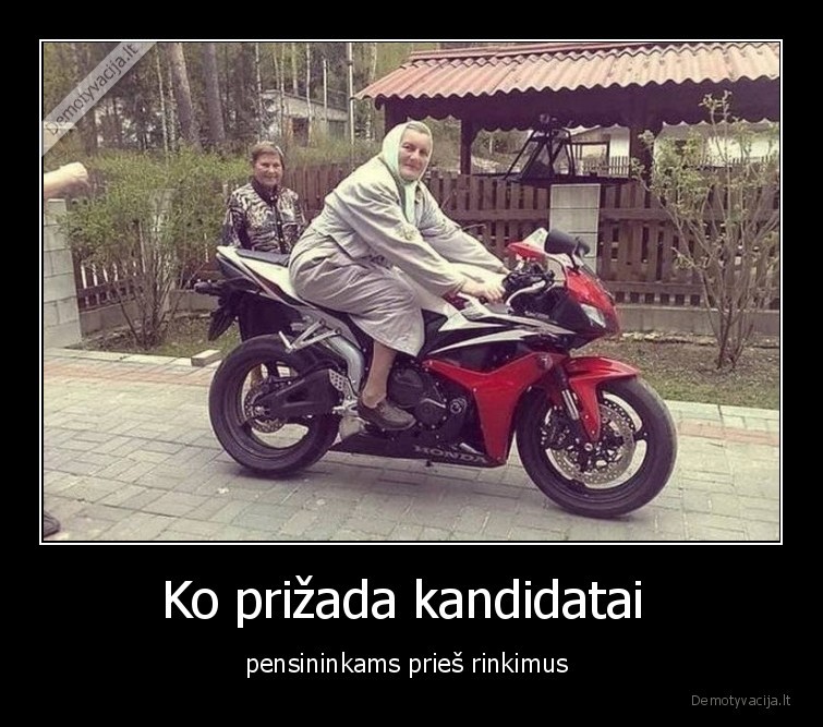 pensininkai,kandidatai,politika,motociklas