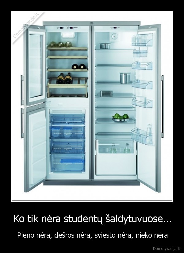 Ko tik nėra studentų šaldytuvuose...