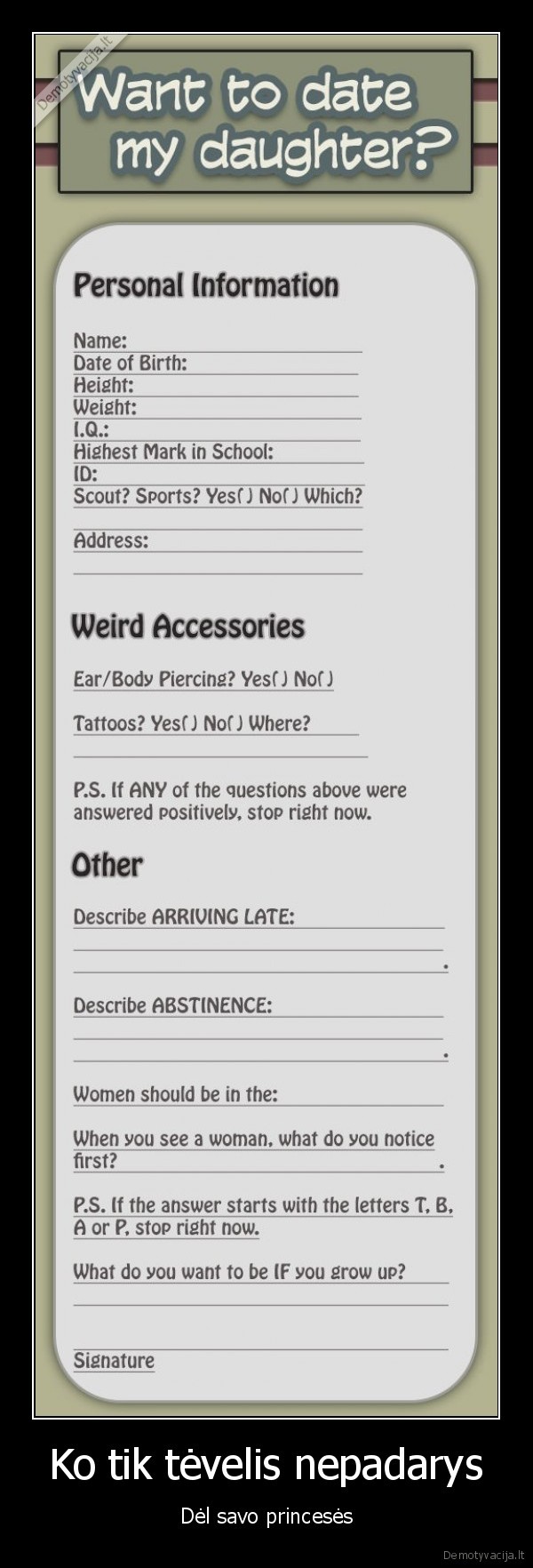 Ko tik tėvelis nepadarys