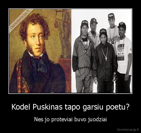 Kodel Puskinas tapo garsiu poetu?
