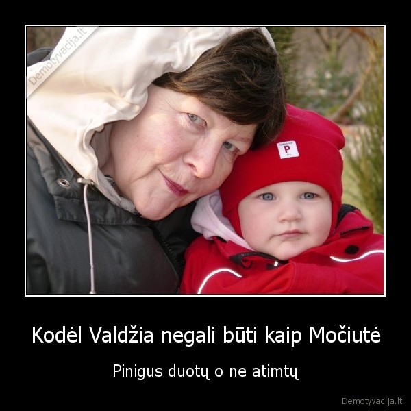 Kodėl Valdžia negali būti kaip Močiutė