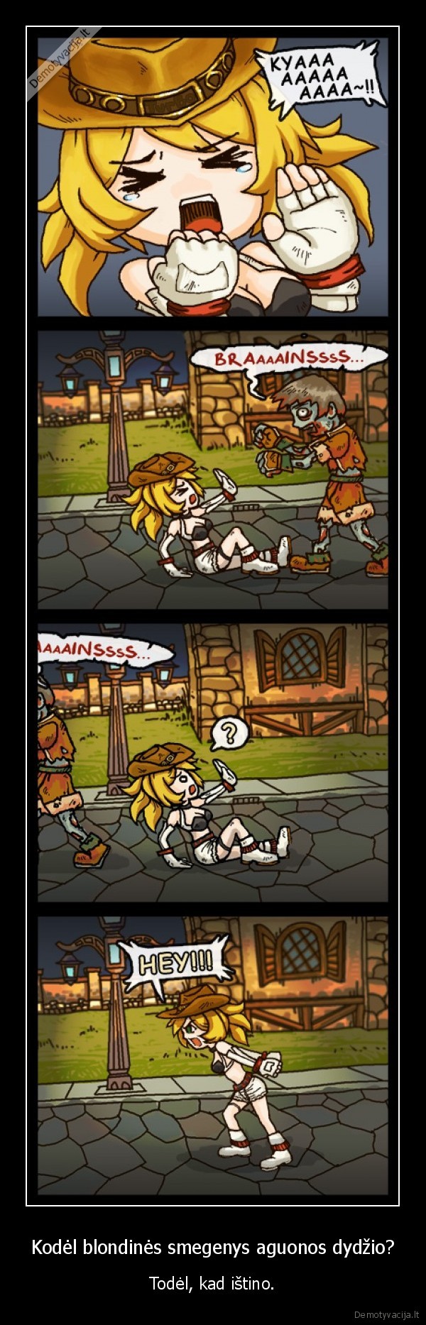 Kodėl blondinės smegenys aguonos dydžio?