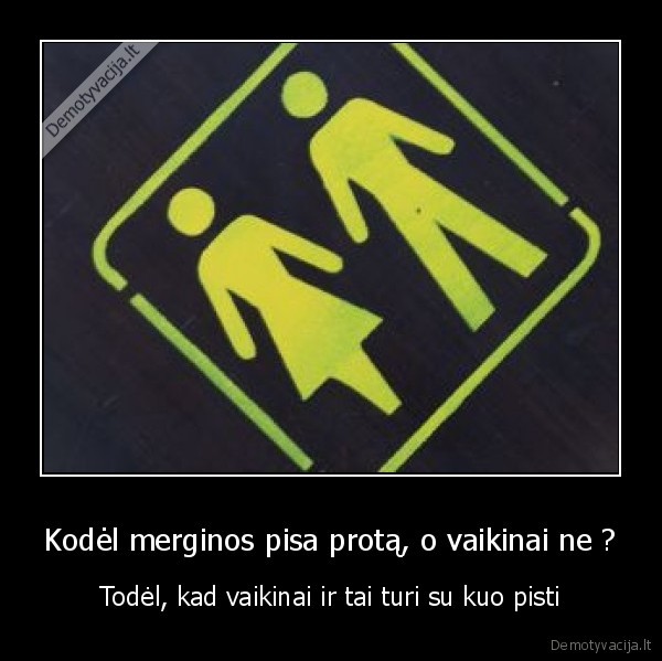 Kodėl merginos pisa protą, o vaikinai ne ?
