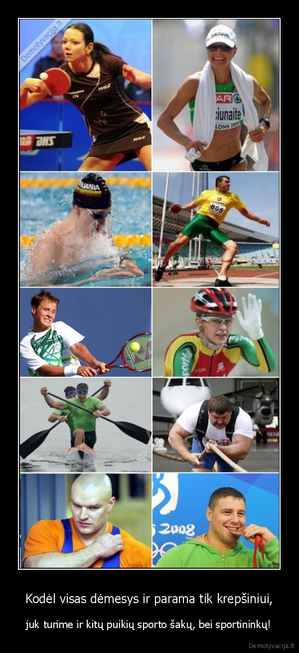 sporto, sakos,sportininkai,lietuva,teninsas,galiunas,plaukikas,irkluotojai,dviratininke