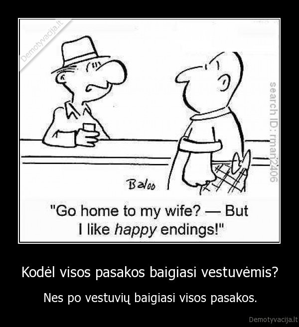 Kodėl visos pasakos baigiasi vestuvėmis?