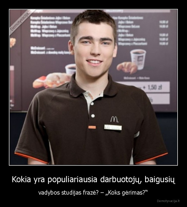 mcdonalds, darbuotojas,vadybininkai