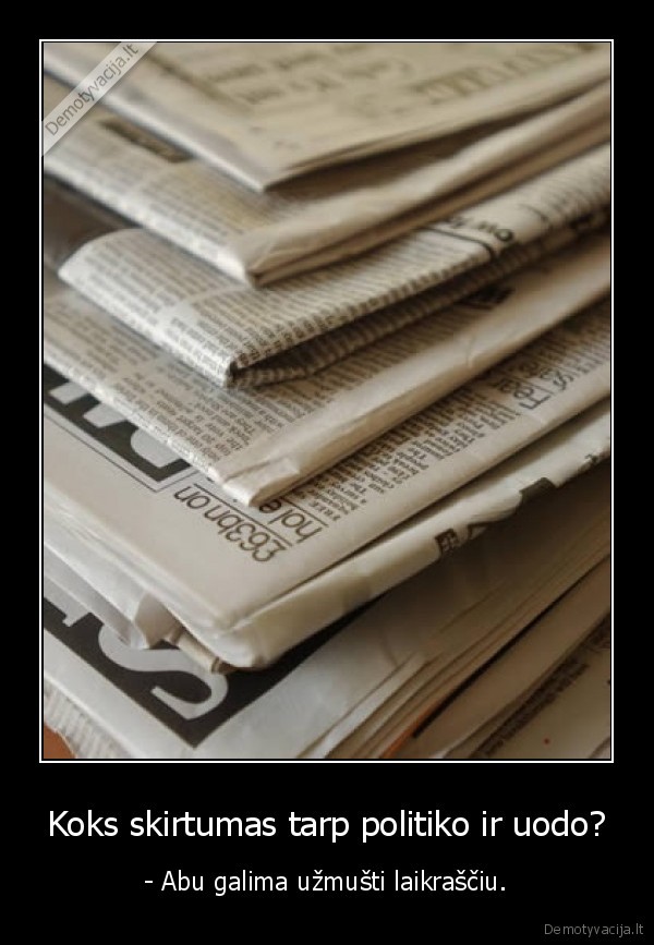 Koks skirtumas tarp politiko ir uodo?