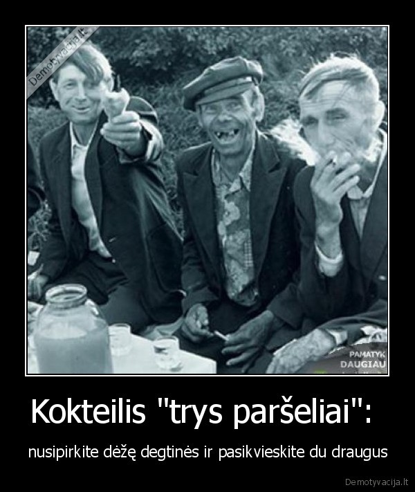 Kokteilis &quot;trys paršeliai&quot;: 