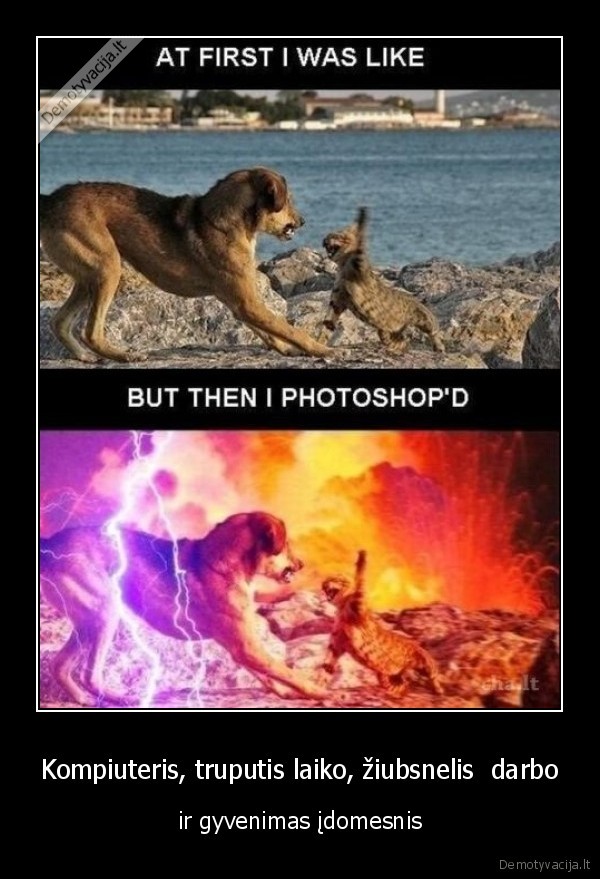 Kompiuteris, truputis laiko, žiubsnelis  darbo