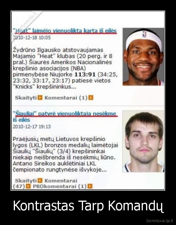 Kontrastas Tarp Komandų