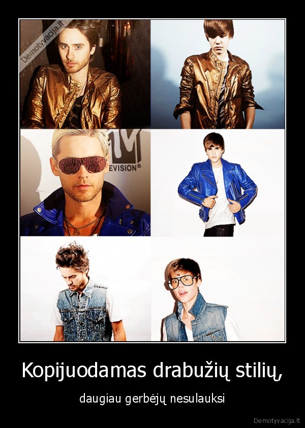 Kopijuodamas drabužių stilių,