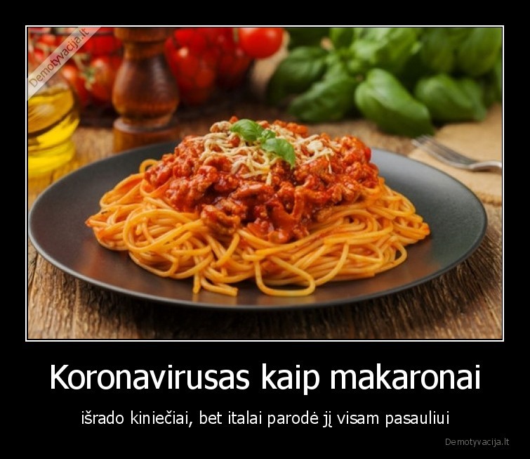 makaronai,italija,kinija,koronavirusas