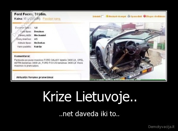 Krize Lietuvoje..