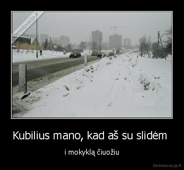 Kubilius mano, kad aš su slidėm 