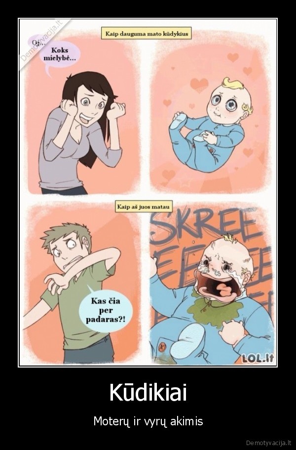 bjaurus, kudikis,mielas, kudikis