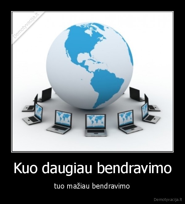 Kuo daugiau bendravimo